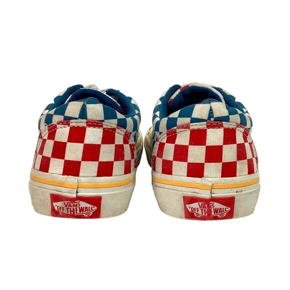 Vans OTW - Youth Size 4 - Yellow/Blue/Red Checkered - Low Skate Shoes - 508731 - Picture 3 of 9